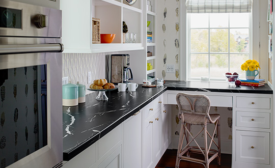Kitchen nook coutertop 7403 Nero Marquina 180fx