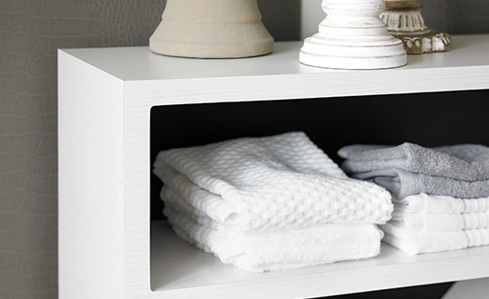 Linen on shelves 9285 White Twill ColorCore2