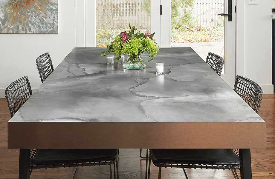 Watercolor Steel dining room table