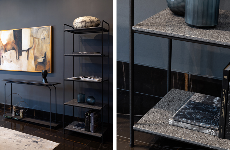 Librero Makali y Consola Xalpi Lava de Superficie Sólida Everform