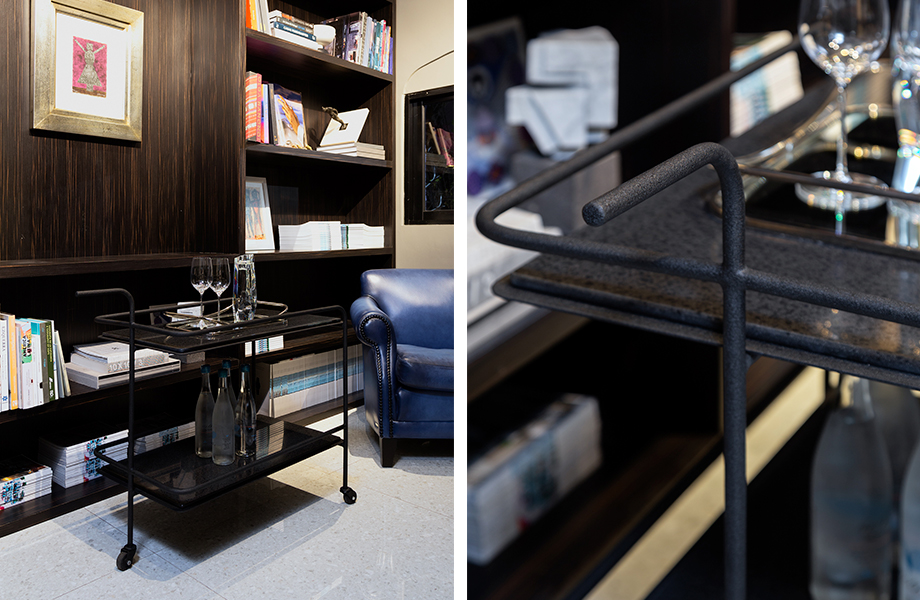 Bar Okna de Superficie Sólida Everform en Black Lava