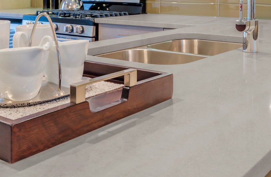 cubierta para mueble de cocina de white pearl cascade