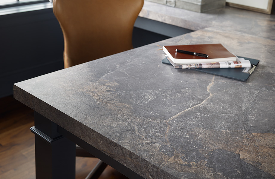 Istanbul Marble is a beautiful, large-scale pattern that hails from Turkey. This stone features a mix of light and dark grey with neutral beige, highlighted by flashes of rusty gold. The sweeping movement that results is sharp and clean and pairs well with a multitude of colors.