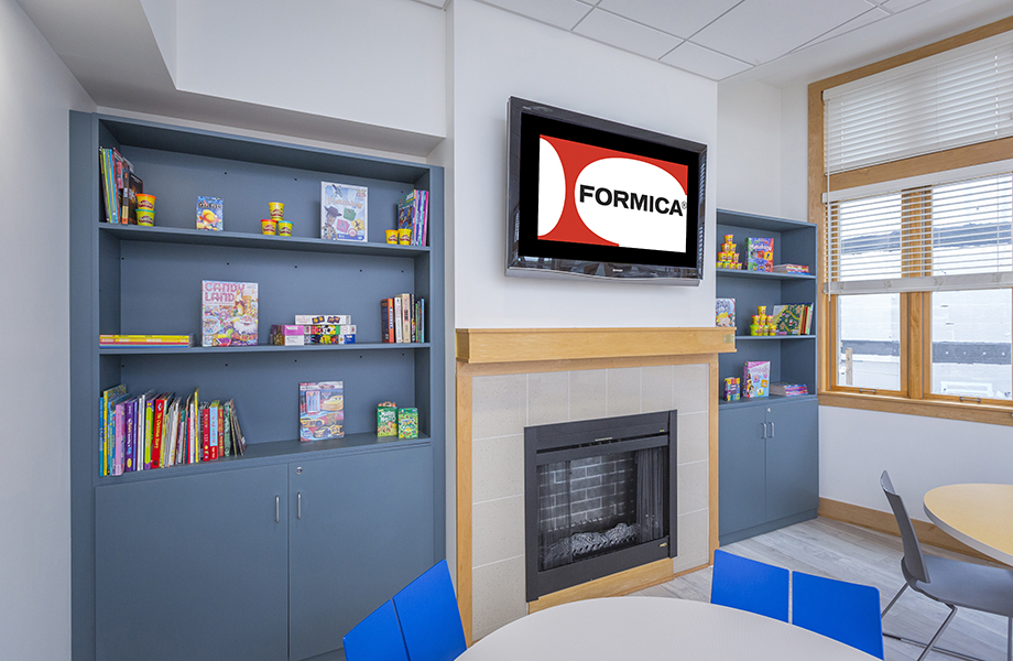 Ronald McDonald House Envision book shelves